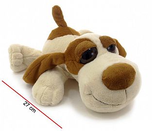 PERRO DE PELUCHE ECHADO 22CM