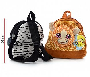 MOCHILA DE PELUCHE CON CARAS DE ANIMALES - MODELOS SURTIDOS