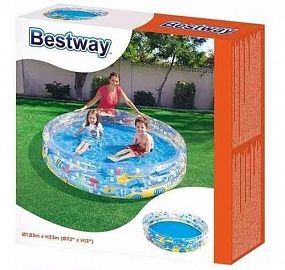 PILETA INFLABLE DE 3 AROS DECORADA 183CM EN CAJA