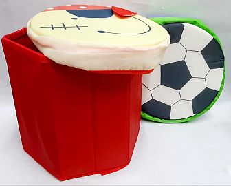 CESTO PLEGABLE BANQUITO - FUTBOL - PIRATA