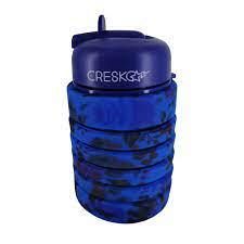 BOTELLA PLEGABLE  FLOREADA AZUL