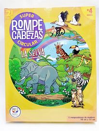 2 SUPER ROMPECABEZAS CIRCULAR DE MADERA LA SELVA