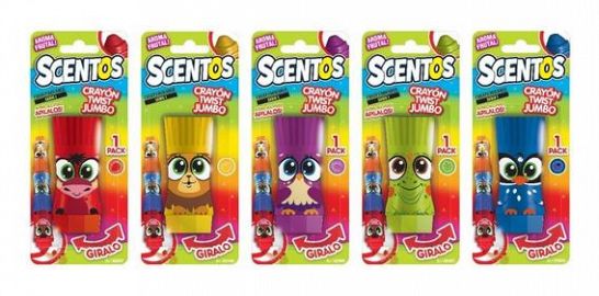 SCENTOS CRAYON TWIST JUMBO X 1 CON AROMA (40057/58/60/61)