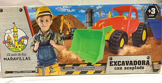 EXCAVADORA CON ACOPLADO EN CAJA