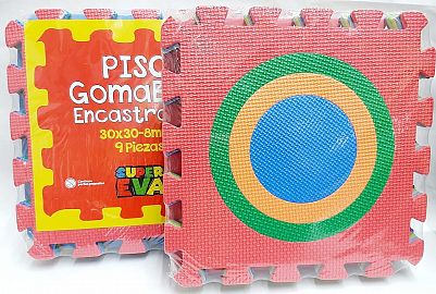 PISO GOMA EVA CIRCULOS 9 PZS