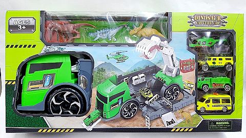 CAMION GUARDA AUTOS DINOSAURIO CAPTURE