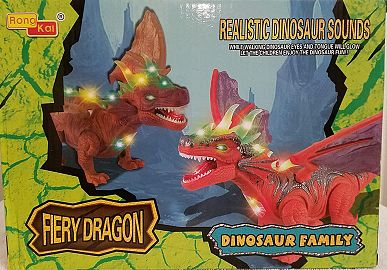 FIERY DRAGON CON ALAS LUZ Y CAMINA