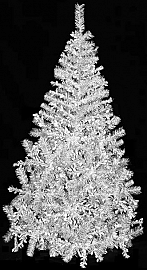 ARBOL DE NAVIDAD ACONCAGUA INVIERNO 1.50 MTS BLANCO CON PLATA BASE METAL