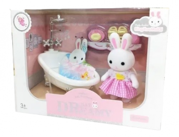 CONEJITO CON SET DE BAÑERA EN CAJA