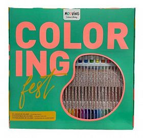 COLORING FEST X 50 PIEZAS MOOVING