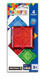 BLOQUES MAGNETICOS X 4 CUADRADOS MAGNIFIC