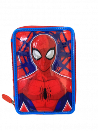 CARTUCHERA CANOPLA 1 PISO PVC SPIDERMAN CON UTILES