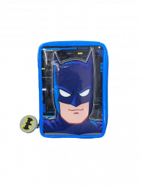 CARTUCHERA CANOPLA 1 PISO PVC BATMAN CON UTILES