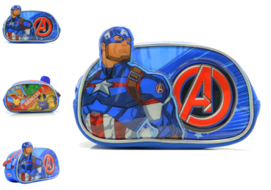 CARTUCHERA CANOPLA OVAL 3D -PVC- 2 CIERRES AVENGERS