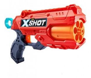 PISTOLA X-SHOT REFLEX 6 CON 12 DARDOS ROJA