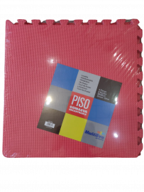 PISO GOMA EVA 4 PIEZAS 50X50 10MM CON BORDES - 2 COLORES