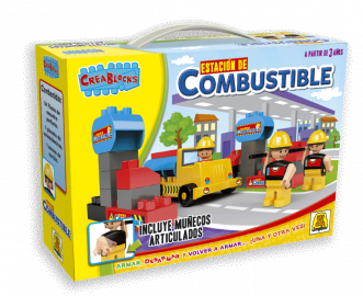 CREABLOCKS ESTACION DE COMBUSTIBLE 34 PIEZAS