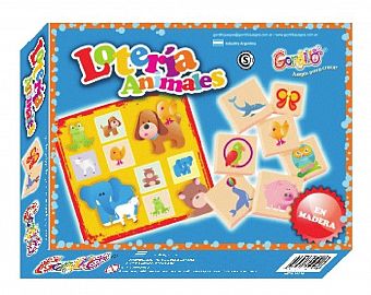 LOTERIA ANIMALES MADERA