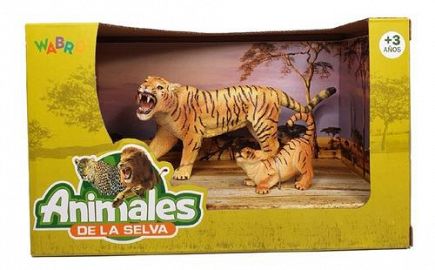 ANIMALES DE SELVA TIGRE X2 EN CAJA