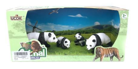ANIMALES DE SELVA FAMILIA PANDA X4 EN CAJA