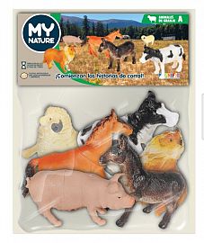 ANIMALES DE GRANJA X6 EN BOLSA