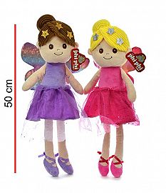 MUÑECA HADA PELUCHE 50CM - 2 COLORES