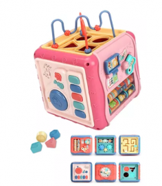CUBO DIDACTICO MUSICAL CON PRONO - 2 COLORES -