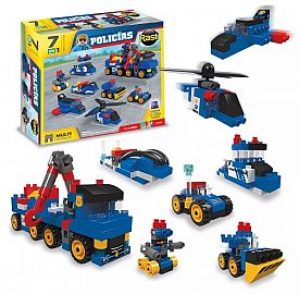 BLOCKY POLICIAS 7 EN 1  156 PIEZAS