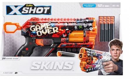 PISTOLA X-SHOT SKINS GRIEFER 12 DARDOS