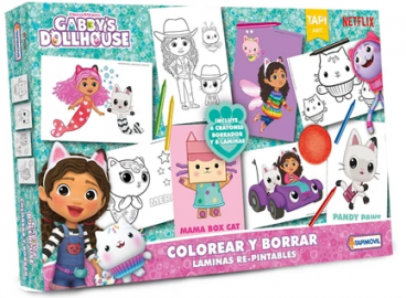 COLOREAR Y BORRAR LA CASA DE GABBY