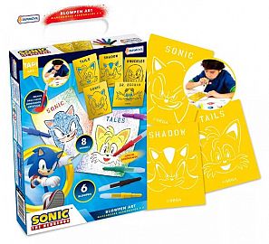 BLOW PEN ART CON STENCILS SONIC