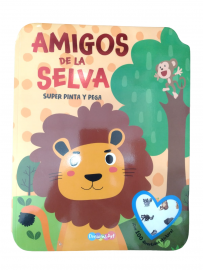 LIBRO PEGA Y PINTA AMIGOS DE LA SELVA