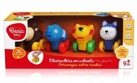 ANIMALITOS CON RUEDA SOFT X4 EN CAJA