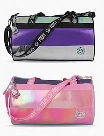 BOLSO FOOTY METALIZADO RAYADO - 2 COLORES