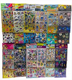 3 PLANCHAS CON STICKERS - VARIOS PERSONAJES -