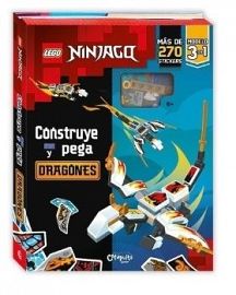 LEGO LIBRO 3 EN 1 NINJAGO CONSTRUYE Y PEGA