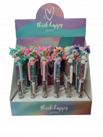LAPICERA GEL 4 COLORES UNICORNIO