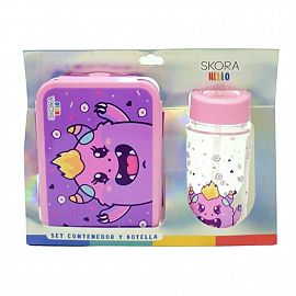 SET CONTENEDOR Y BOTELLA SKORA