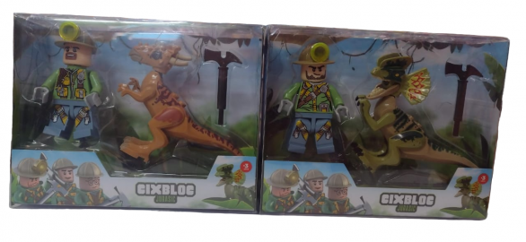 CIXBLOC MUÑECO CON DINOSAURIO - 4 MODELOS