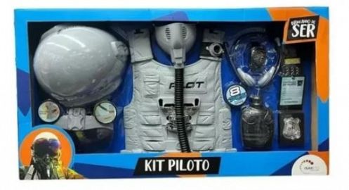 KIT PILOTO CON CHALECO Y CASCO EN CAJA