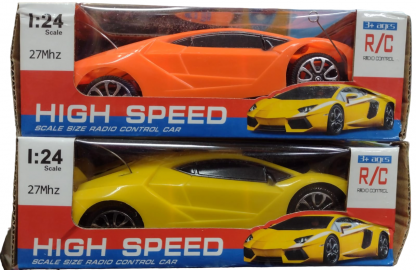 AUTO R/C 2 FUNCIONES 1:24 HIGH SPEED - 2 COLORES