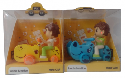 CARRITO CON FIGURA MINI CAR 2 COLORES EN ESTUCHE
