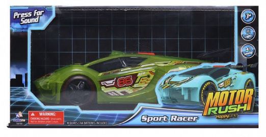 MOTOR RUSH AUTO CARRERA VERDE CON LUZ Y SONIDO