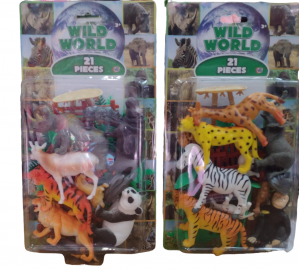ANIMALES DE LA SELVA 21 PIEZAS EN BLISTER