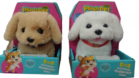 PLUSH PET PERRO CON MOVIMIENTO Y SONIDO EN CAJA - 2 MODELOS