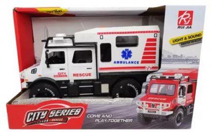 AMBULANCIA CON LUZ Y SONIDO CITY SERIES