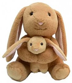 PELUCHE CONEJO CON BEBE 27CM