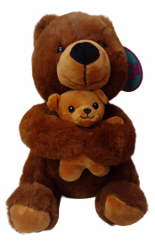 PELUCHE OSO CON BEBE 27CM