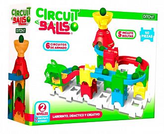 CIRCUIT BALLS LABERINTO DIDACTICO 40 PIEZAS