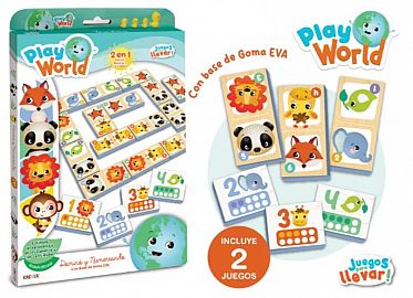 PLAY WORLD DOMINO 2 EN 1 GOMA EVA